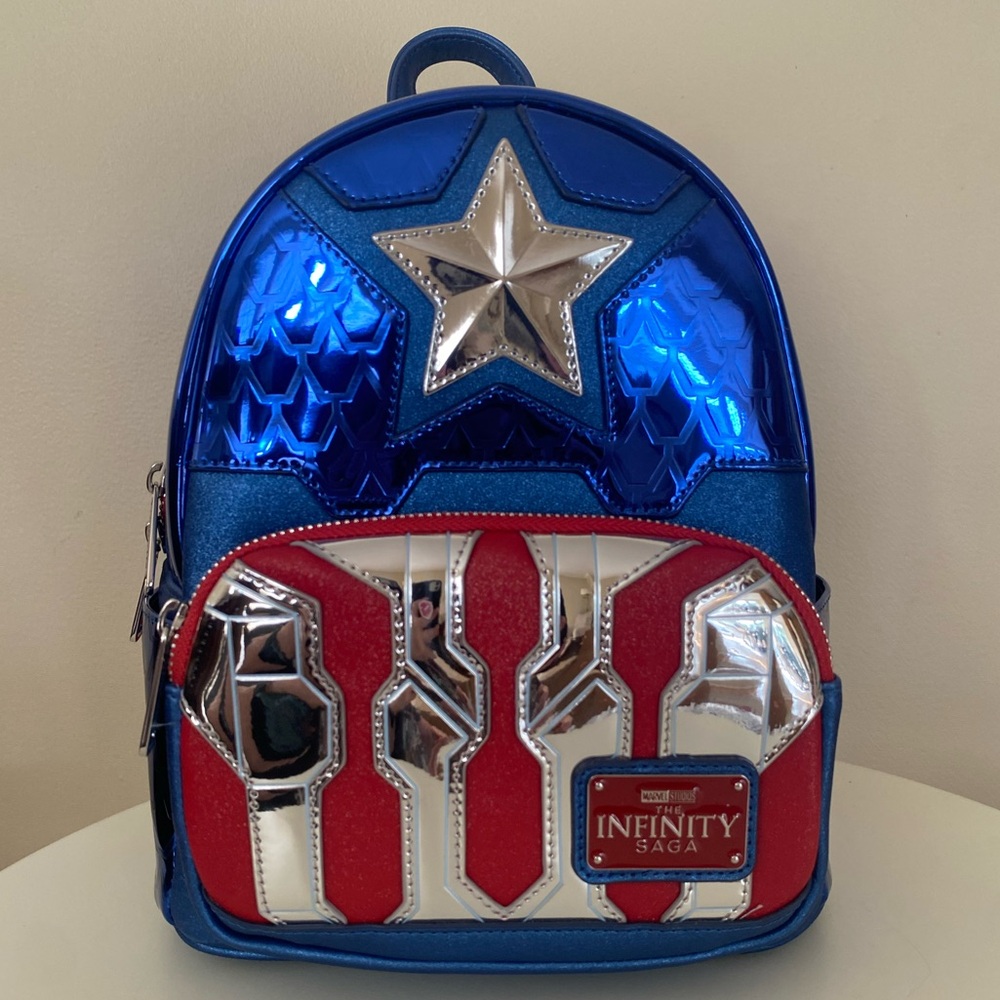Loungefly Marvel The Infinity Saga Captain America Shine Mini Backpack